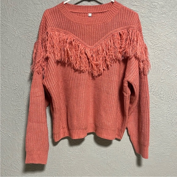 Knit Fringe Sweater Oversized XL - Picture 7 of 7